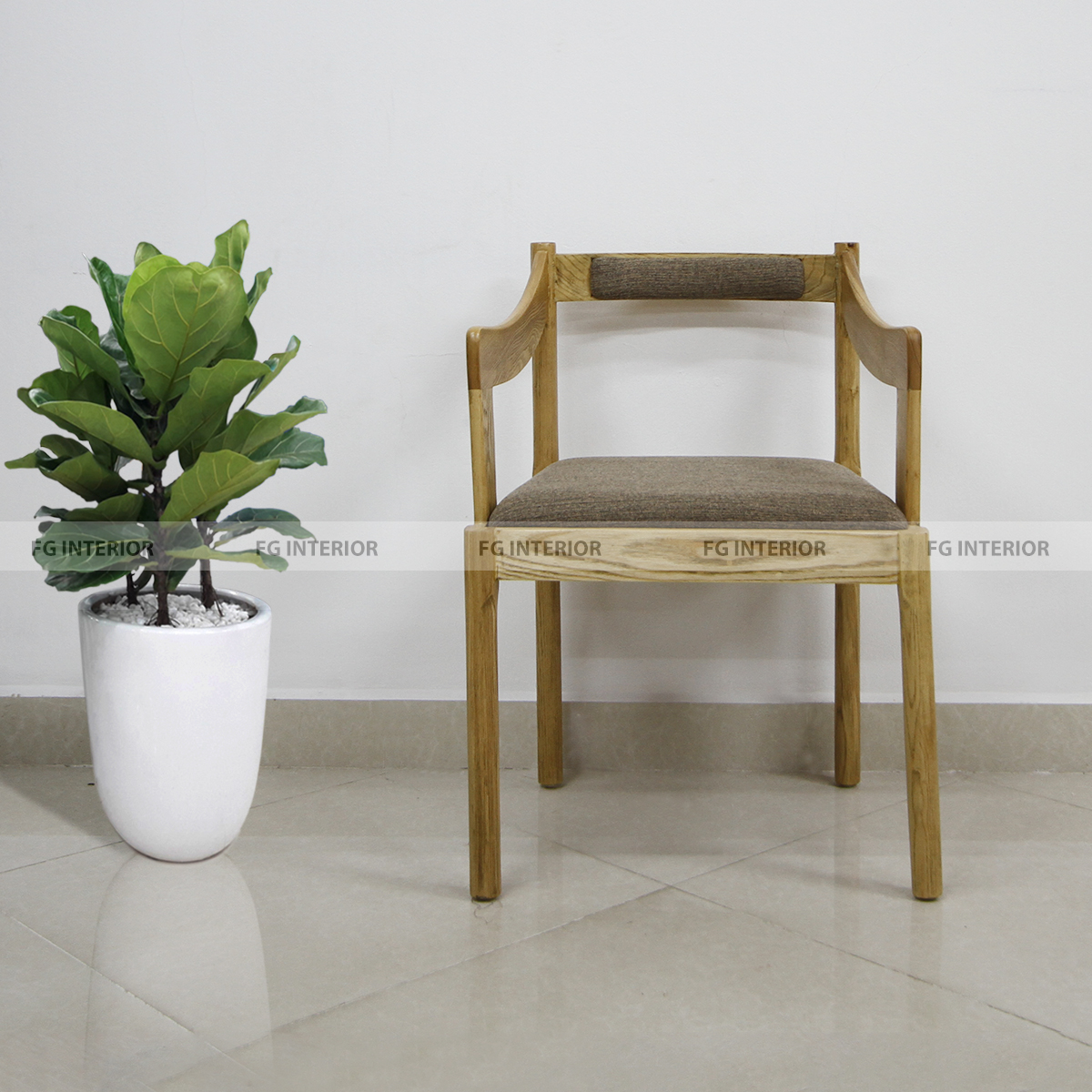 Ghế gỗ cafe có tay TASAN